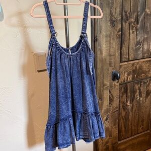 Free People Indigo Blue Denim Mini Dress